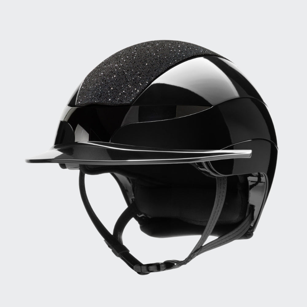 Xanto Helmet | Standard Visor | Swarovski Top | Glossy Black