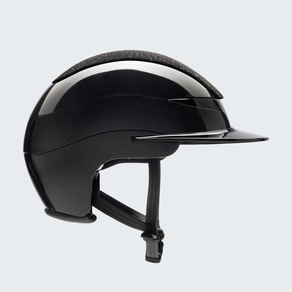 Xanto Helmet | Standard Visor | Swarovski Top | Glossy Black