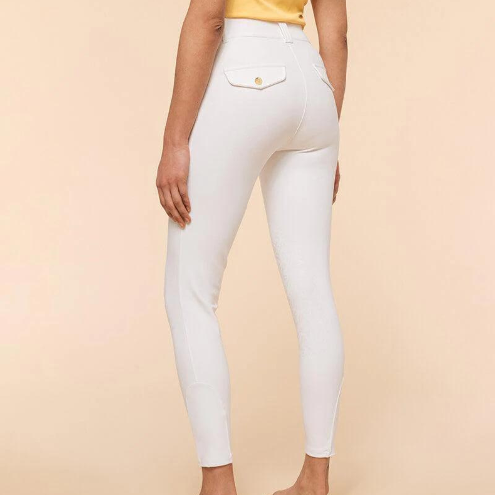 Ladies Giovani Grip Breeches | Medium Rise | Knee Grip | White