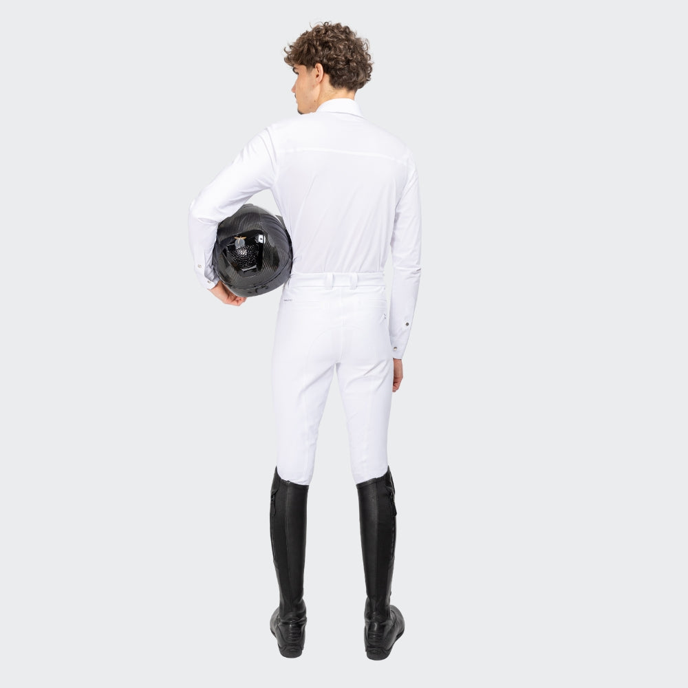 Mens Milo Star Breeches | Knee Grip | White