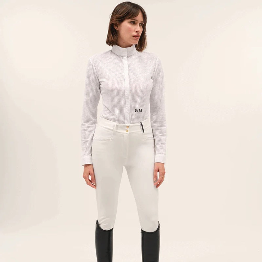 Ladies Helios Long Sleeve Show Shirt | White