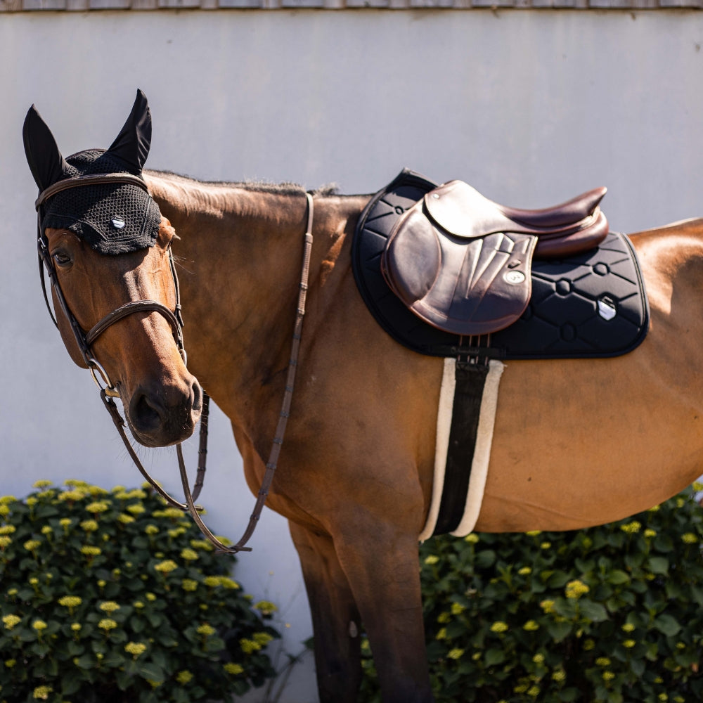 SpineShield Embroidery Jumping Saddle Pad | Black