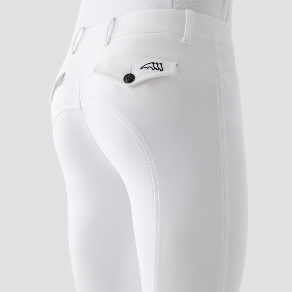 Mens Grafton B Move Breeches | Knee Grip | White