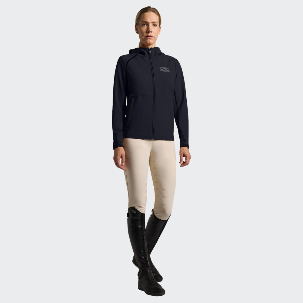 Ladies RG Italy Softshell Coat With Hood & Zip | Navy