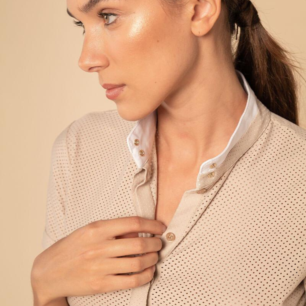 Ladies Helios Short Sleeve Competition Polo | Latte