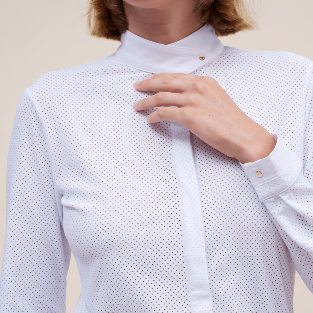 Ladies Euphoria L/S Show Shirt | White (LAST ONE - LARGE)