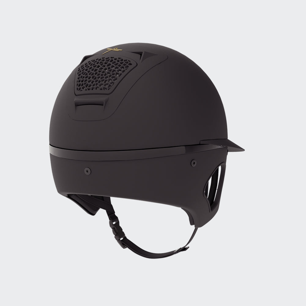 Voronoï Helmet With Temple Protection | Black Matte