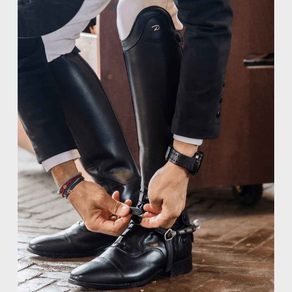 Tall Riding Boots With Laces | Black