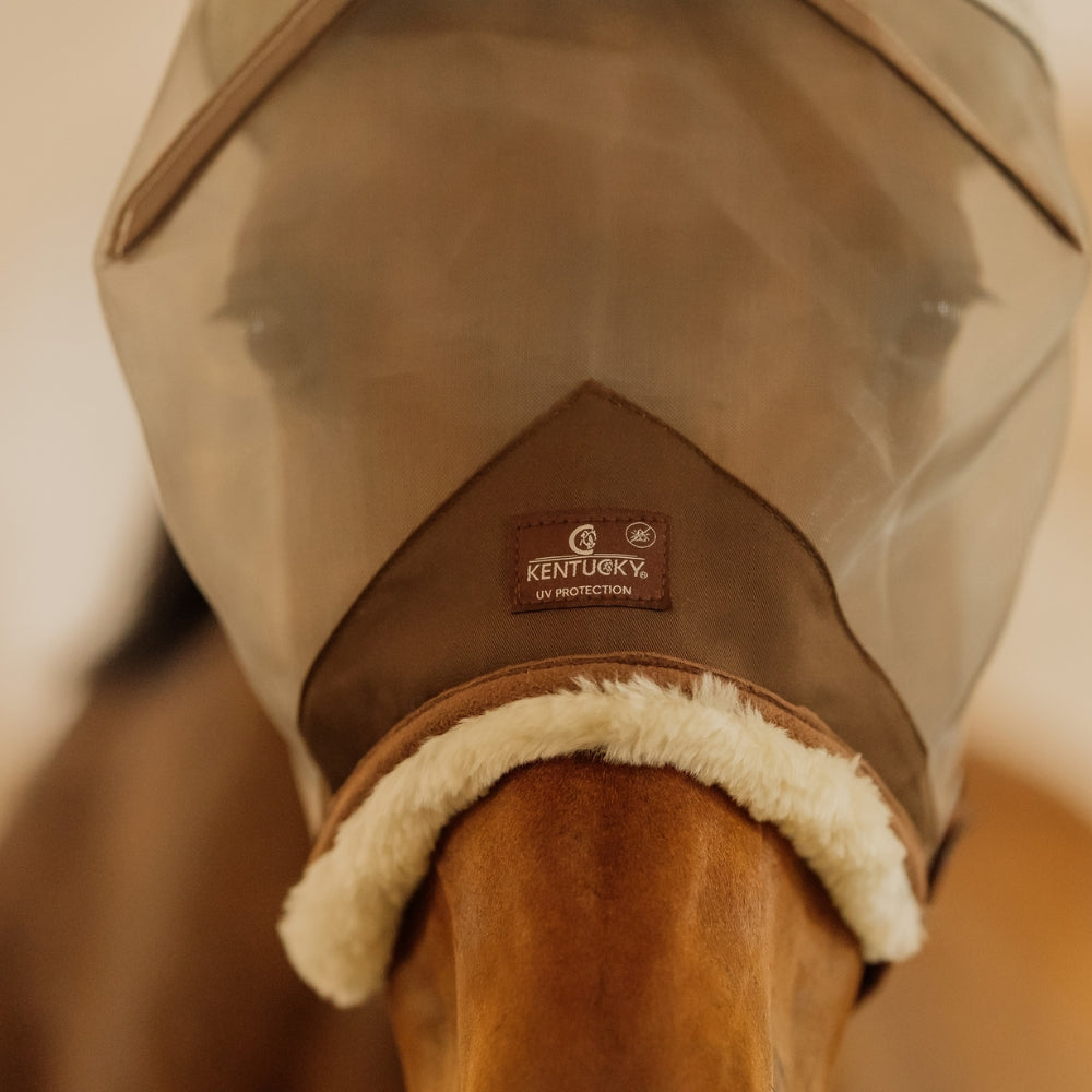 Fly Mask Skin Friendly With Ears | Silver