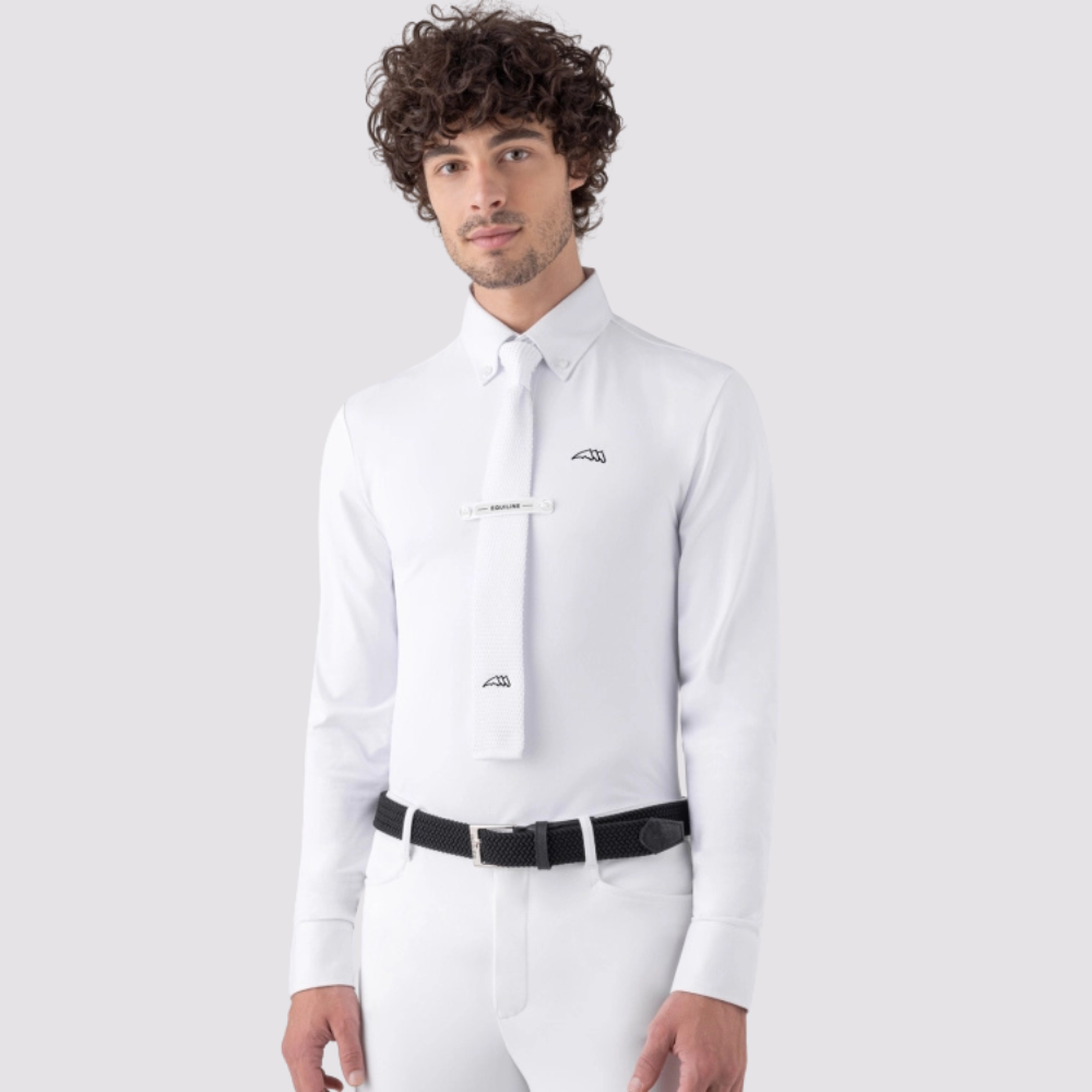 Mens Sebastian Long Sleeve Show Shirt | White