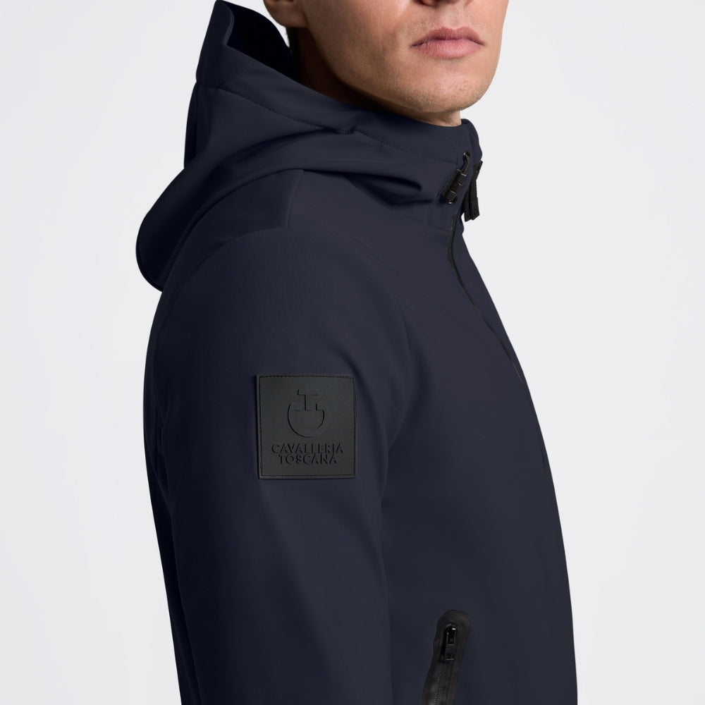 Mens Thermal Hooded Performance Coat | Navy