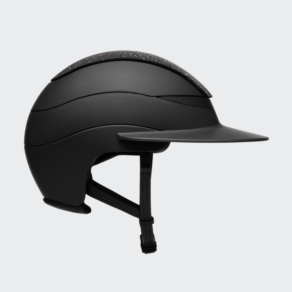 Xanto Helmet | Sun Visor | Swarovski Top | Matt Black