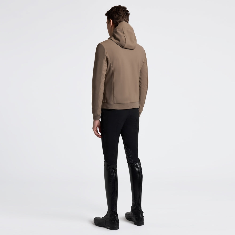 Mens Thermal Hooded Performance Coat | Walnut