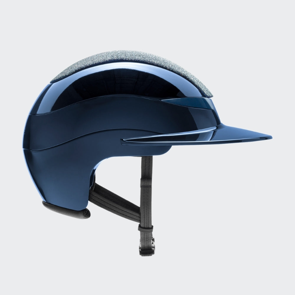 Xanto Helmet | Sun Visor | Swarovski Top | Glossy Navy