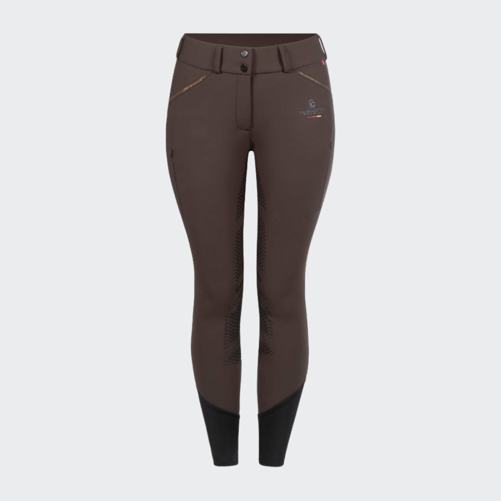 Ladies Cavalcasi Grip Mobile Breeches | High Rise | Full Grip | Espresso Brown