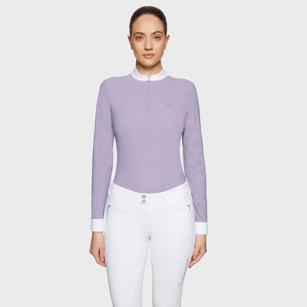 Ladies Louison Air Show Shirt | Long Sleeves | Lavender Gray