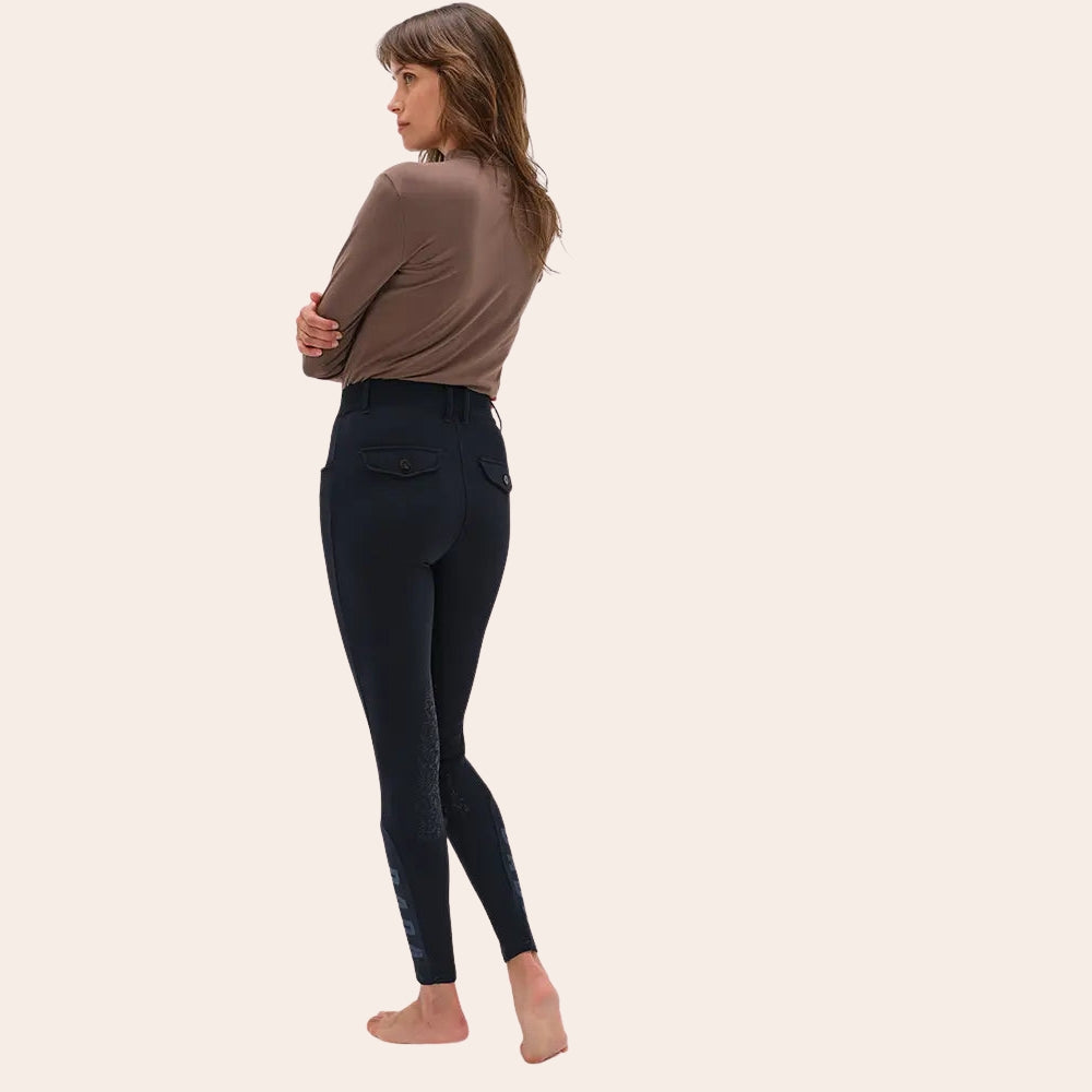Ladies Gerry Breeches | Medium Rise | Knee Grip | Navy