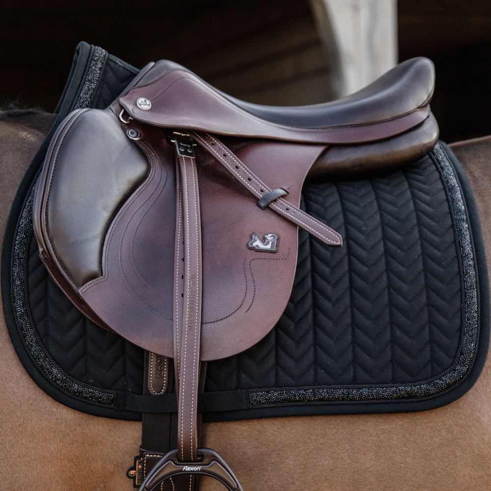Glitter Stone Jumping Saddle Pad | Black
