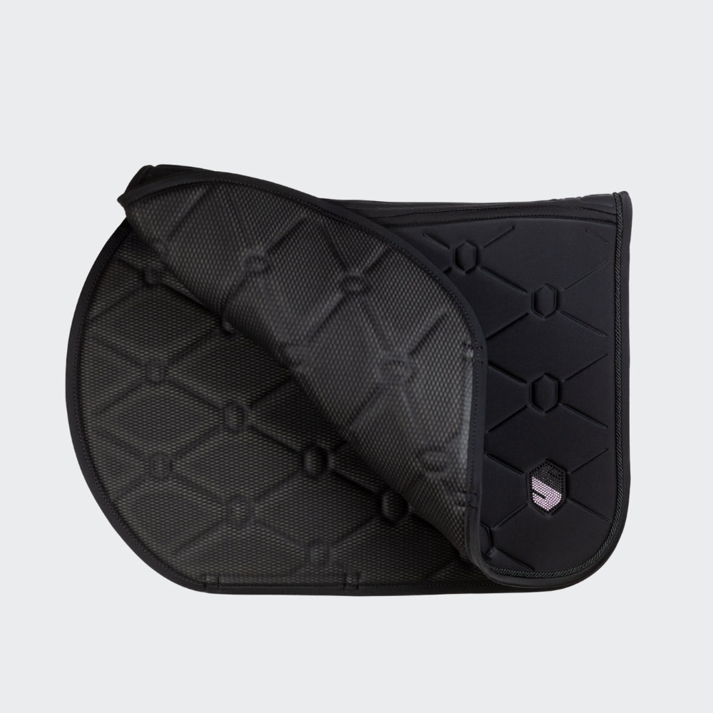 PRE-ORDER | SpineShield Swarovski Jumping Saddle Pad | Black