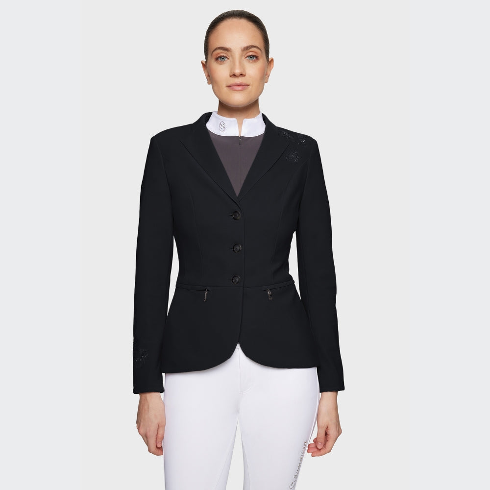 Ladies Victorine Crystal Ferna Show Jacket | Black