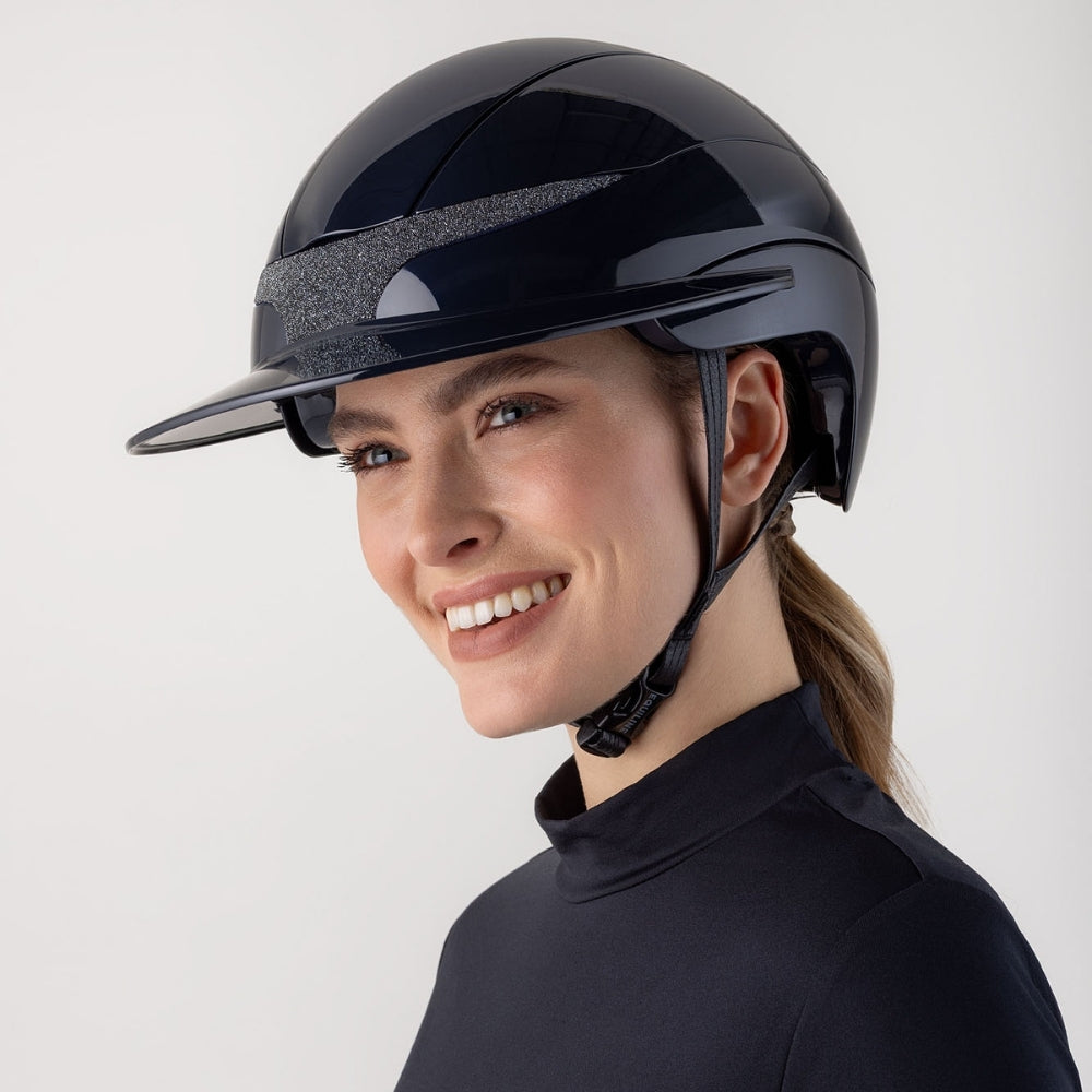 Xanto Helmet | Sun Visor | Swarovski | Glossy Navy