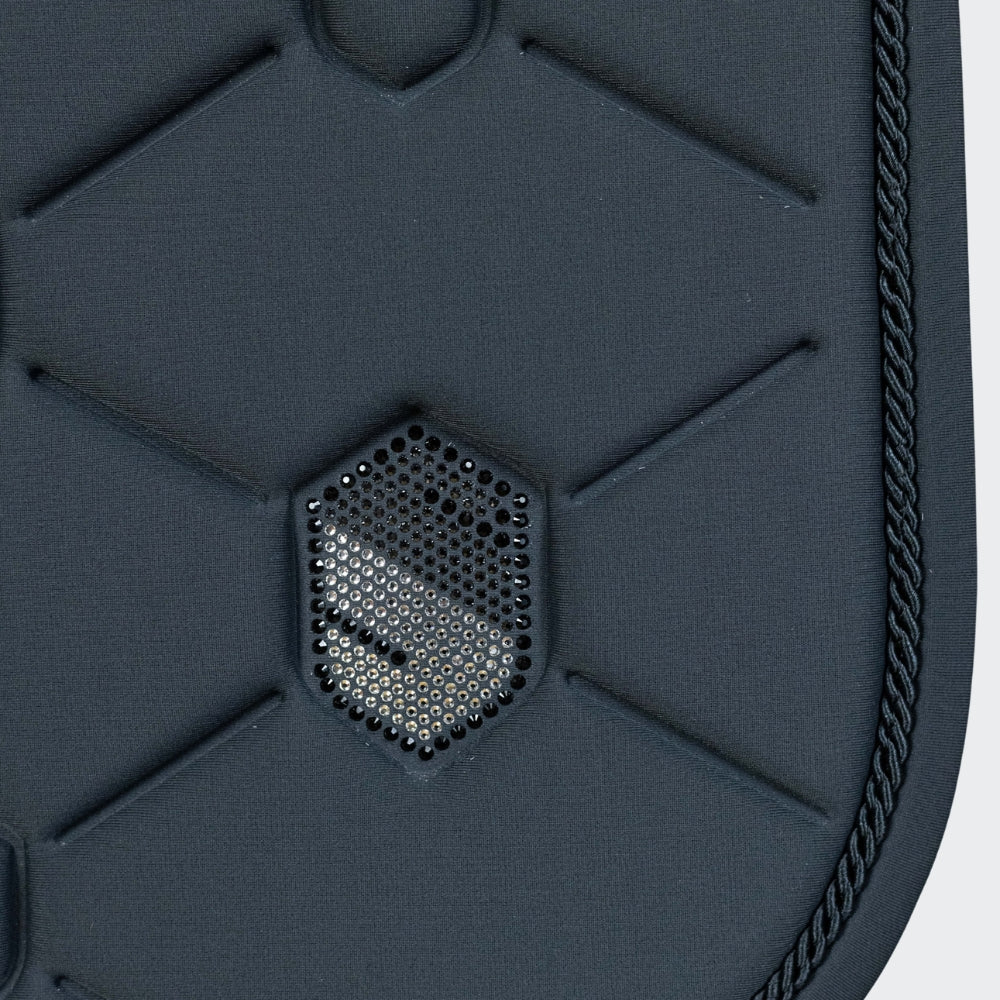 SpineShield Swarovski Jumping Saddle Pad | Anthracite