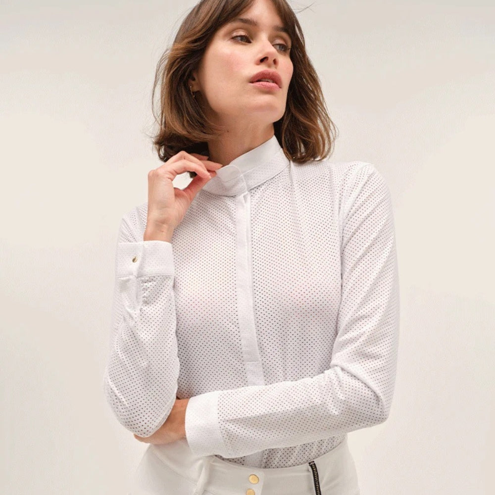 Ladies Helios Long Sleeve Show Shirt | White