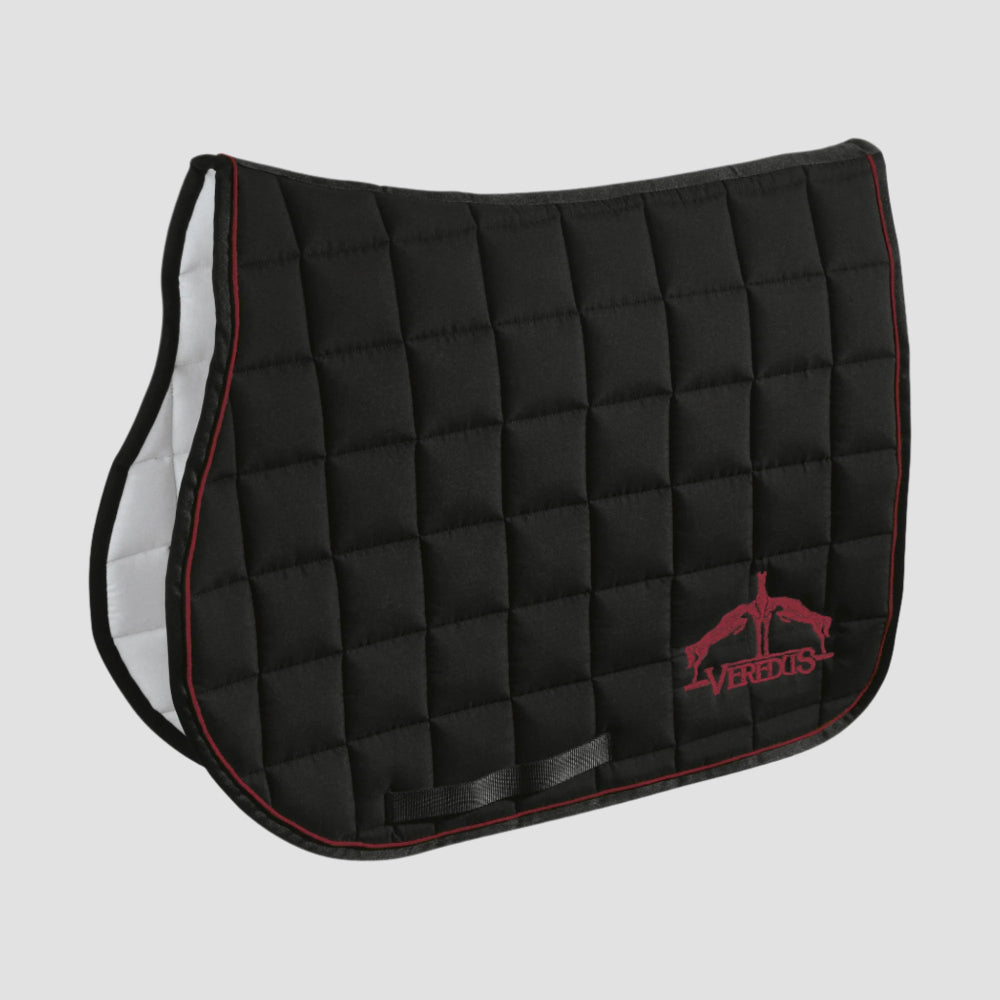 Saddle Pad Micro Fibre Jumping | Black | Burgundy
