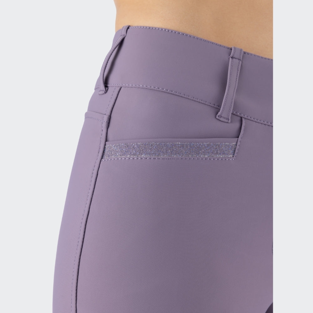 Ladies Crystalek Breeches | High Rise | Knee Grip | Aubergine
