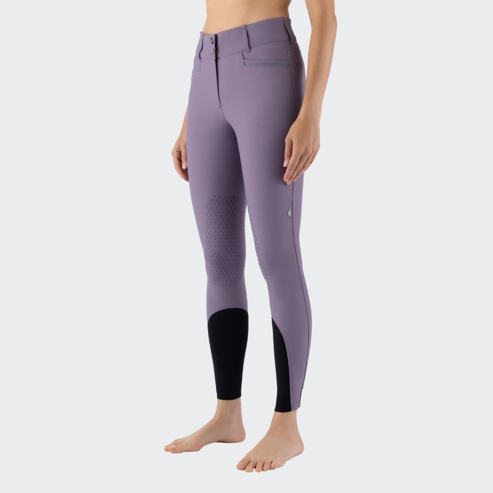 Ladies Crystalek Breeches | High Rise | Knee Grip | Aubergine