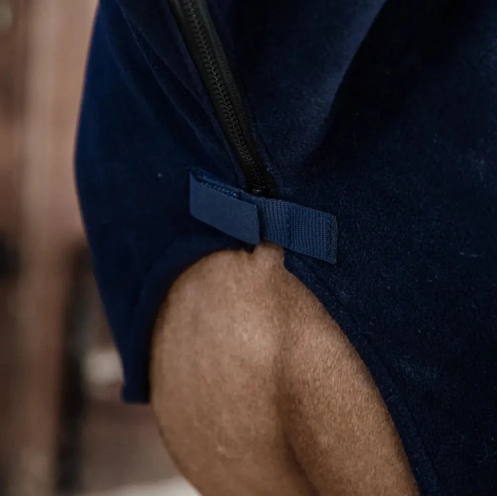 Heavy Fleece Horse Scarf - Navy