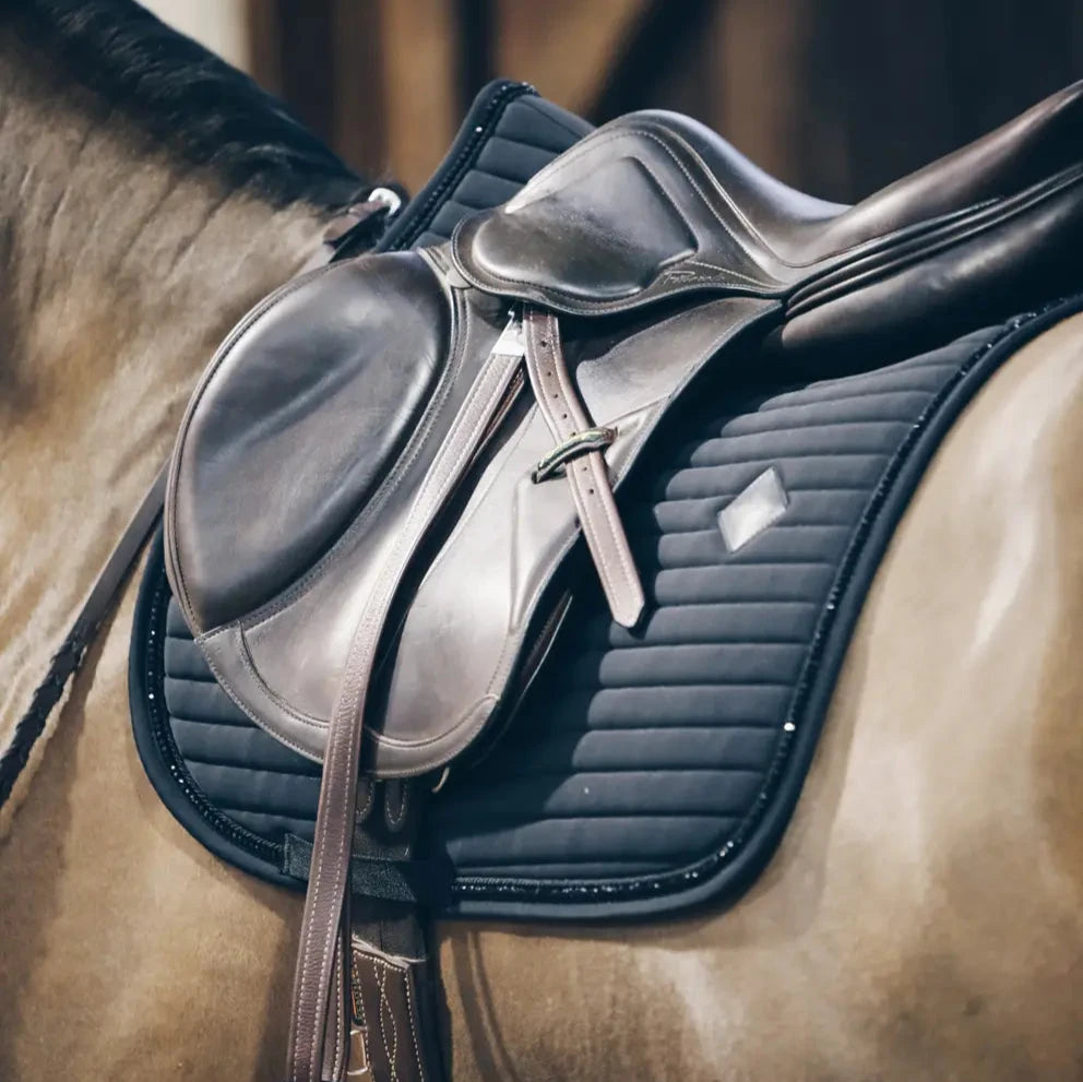 Saddle Pad Pearls Jumping - Black