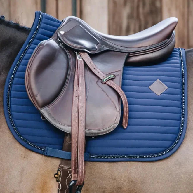 Saddle Pad Pearls Jumping - Navy