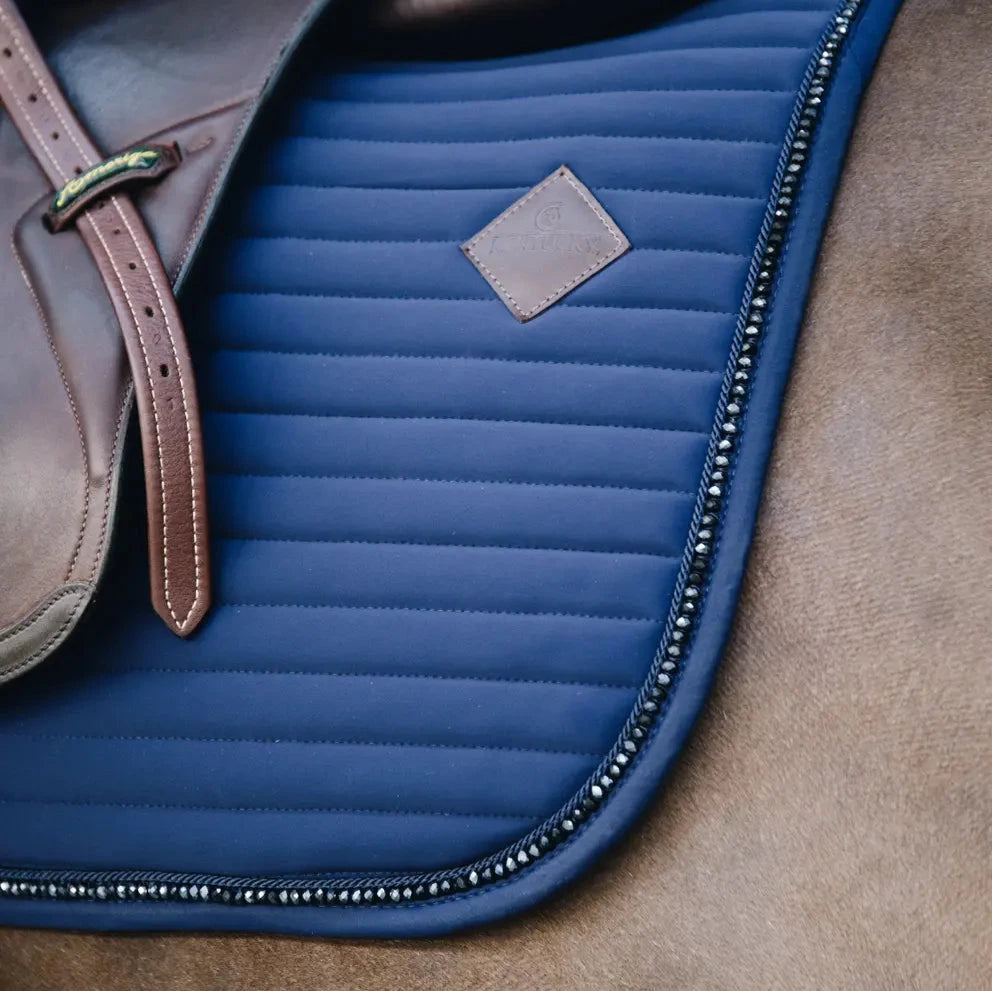 Saddle Pad Pearls Jumping - Navy