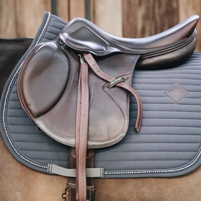 Saddle Pad Pearls Jumping - Grey