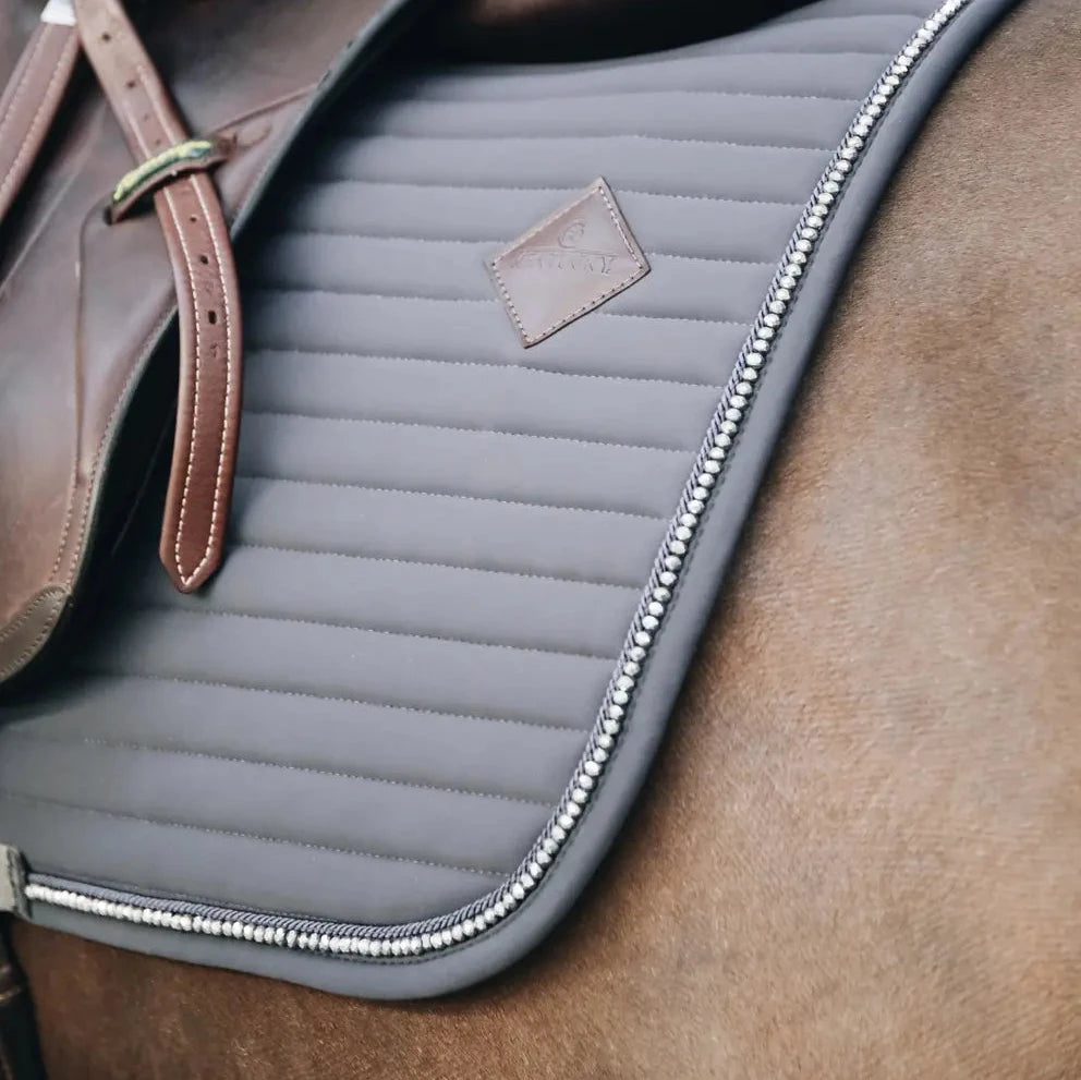 Saddle Pad Pearls Jumping - Grey
