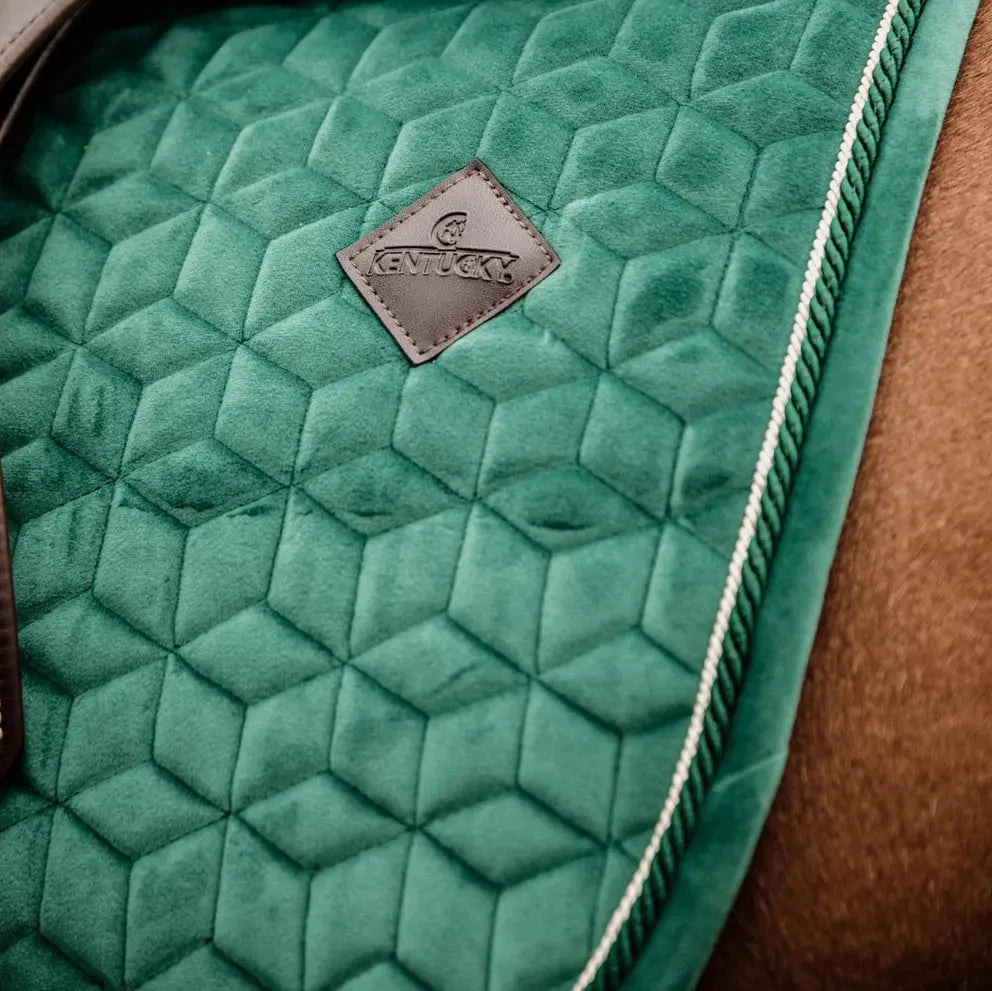 Saddle Pad Velvet Jumping - Dark Green