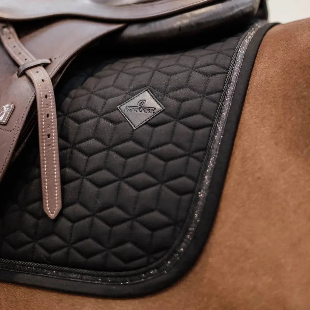 Glitter Rope Saddle Pad - Black