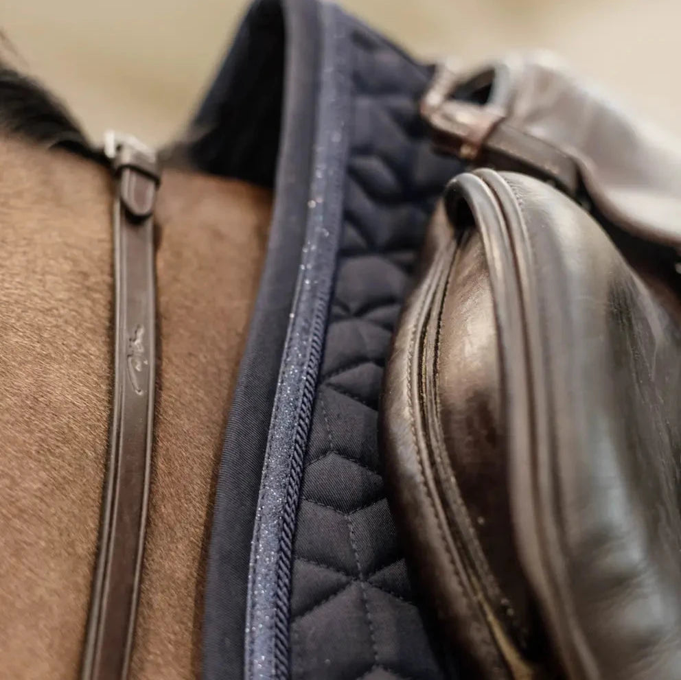 Glitter Rope Saddle Pad - Navy