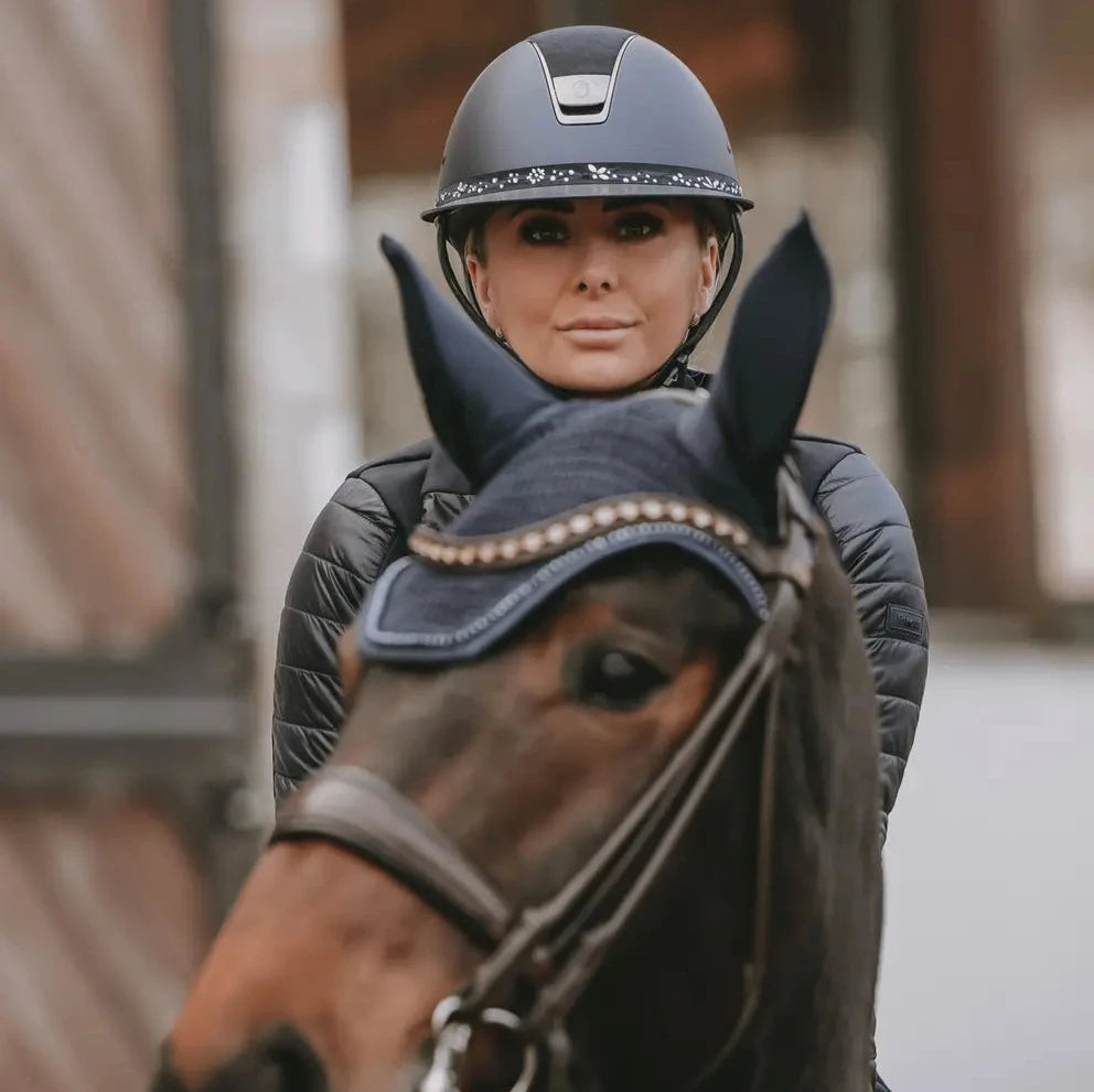 Wellington Glitter Band Fly Veil - Navy