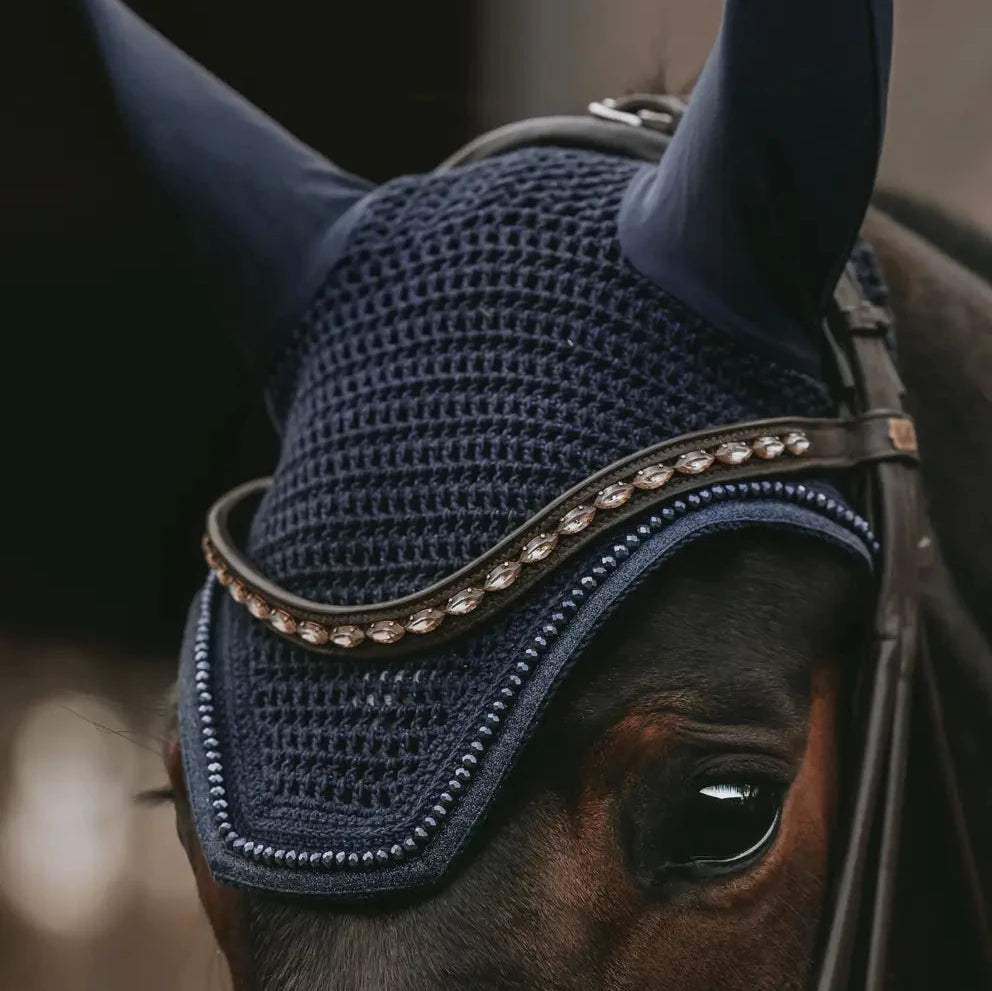 Wellington Glitter Band Fly Veil - Navy