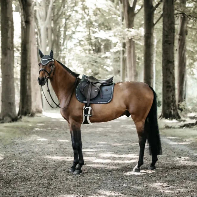 Saddle Pad Pearls Jumping - Grey