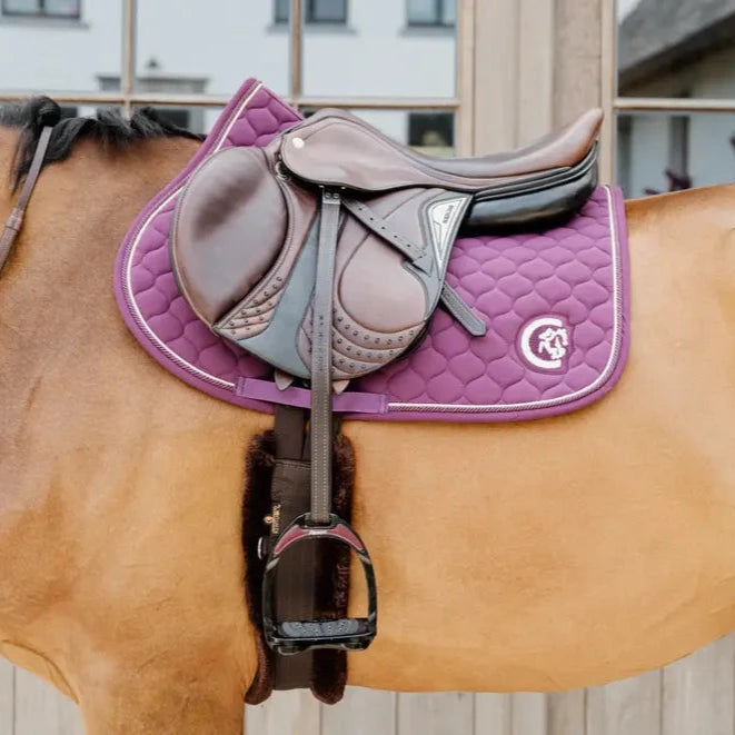 Onion Quilt 3D Logo Jumping Saddle Pad - Purple