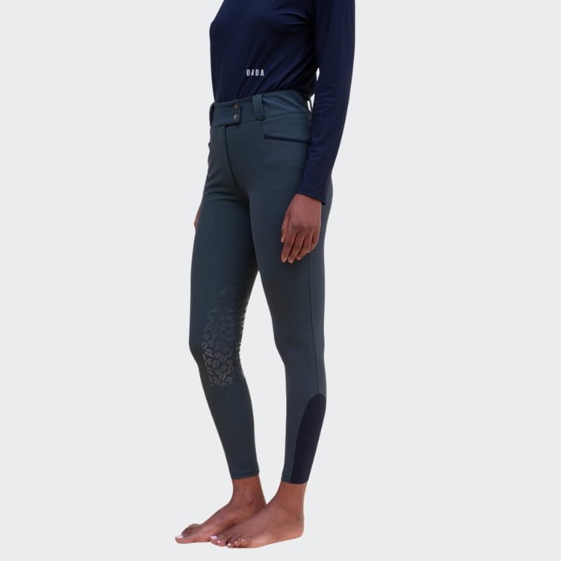 Ladies Kit New Breeches | High Rise | Knee Grip | Pine Green