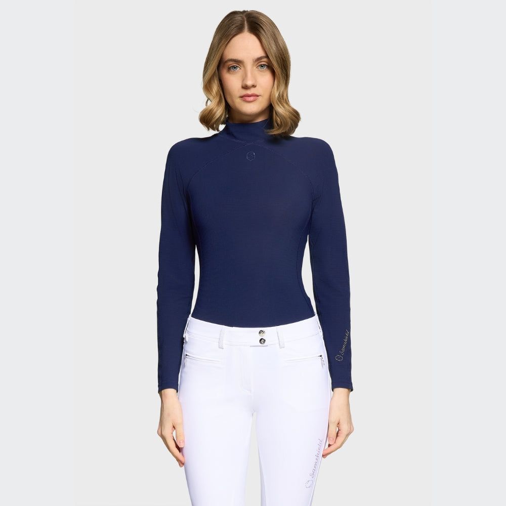 Ladies Sunniva Training Polo | Long Sleeves | Sapphire