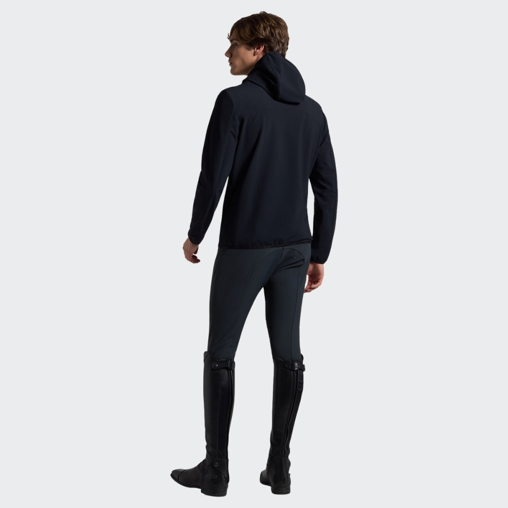 Mens RG Italy Softshell Coat With Hood & Zip | Navy