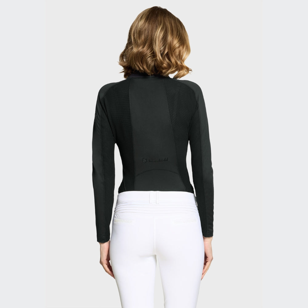 Ladies Sun Training Polo | Long Sleeves | Black