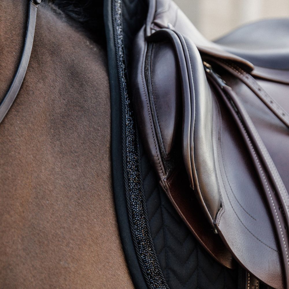 Glitter Stone Jumping Saddle Pad | Black