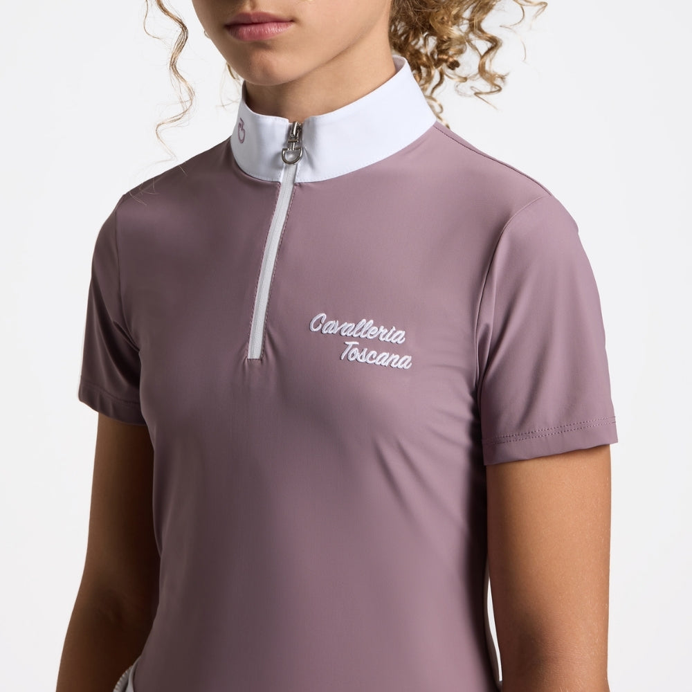 Girls CT Jersey Embroidered Show Shirt | Short Sleeves | Rosa