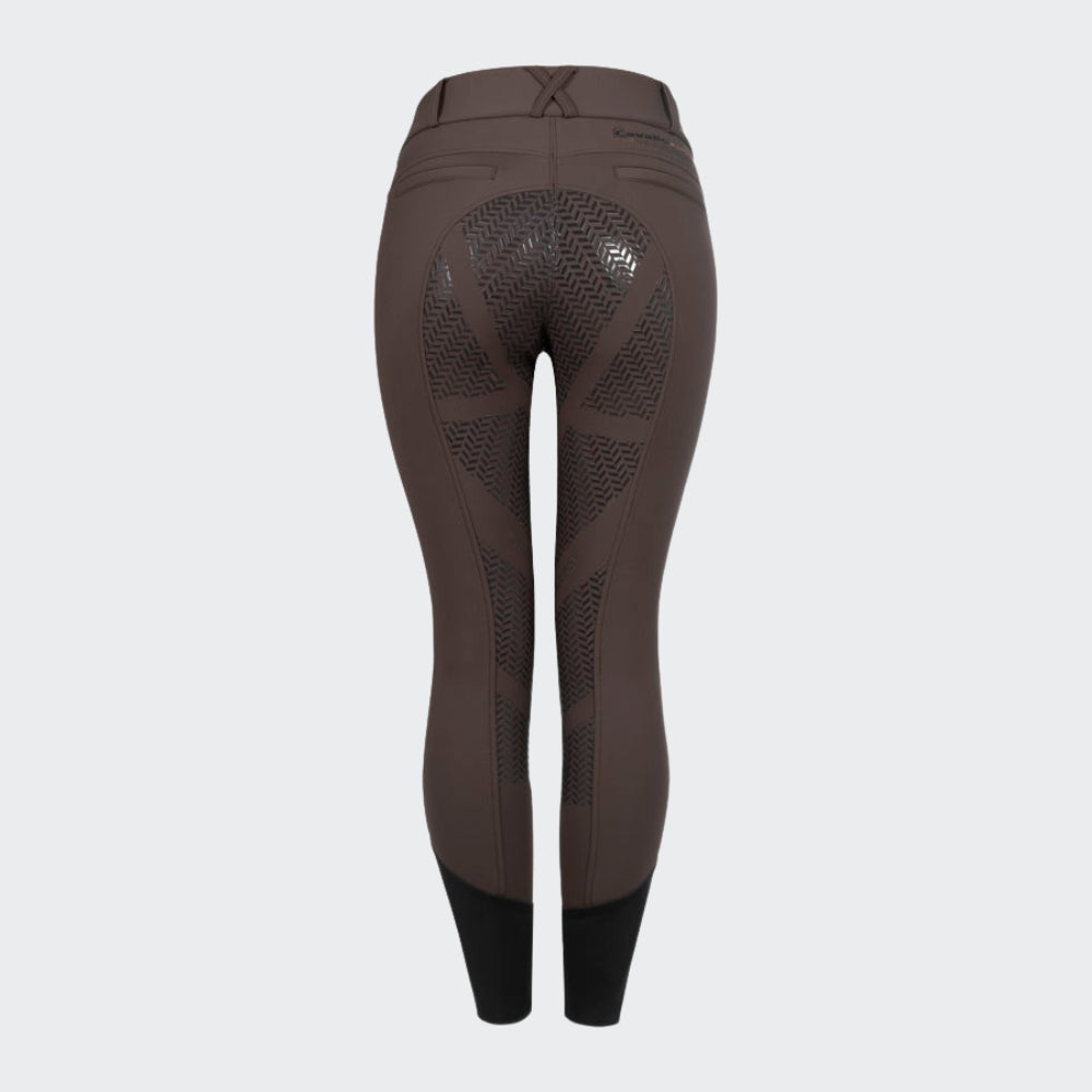 Ladies Cavalcasi Grip Mobile Breeches | High Rise | Full Grip | Espresso Brown